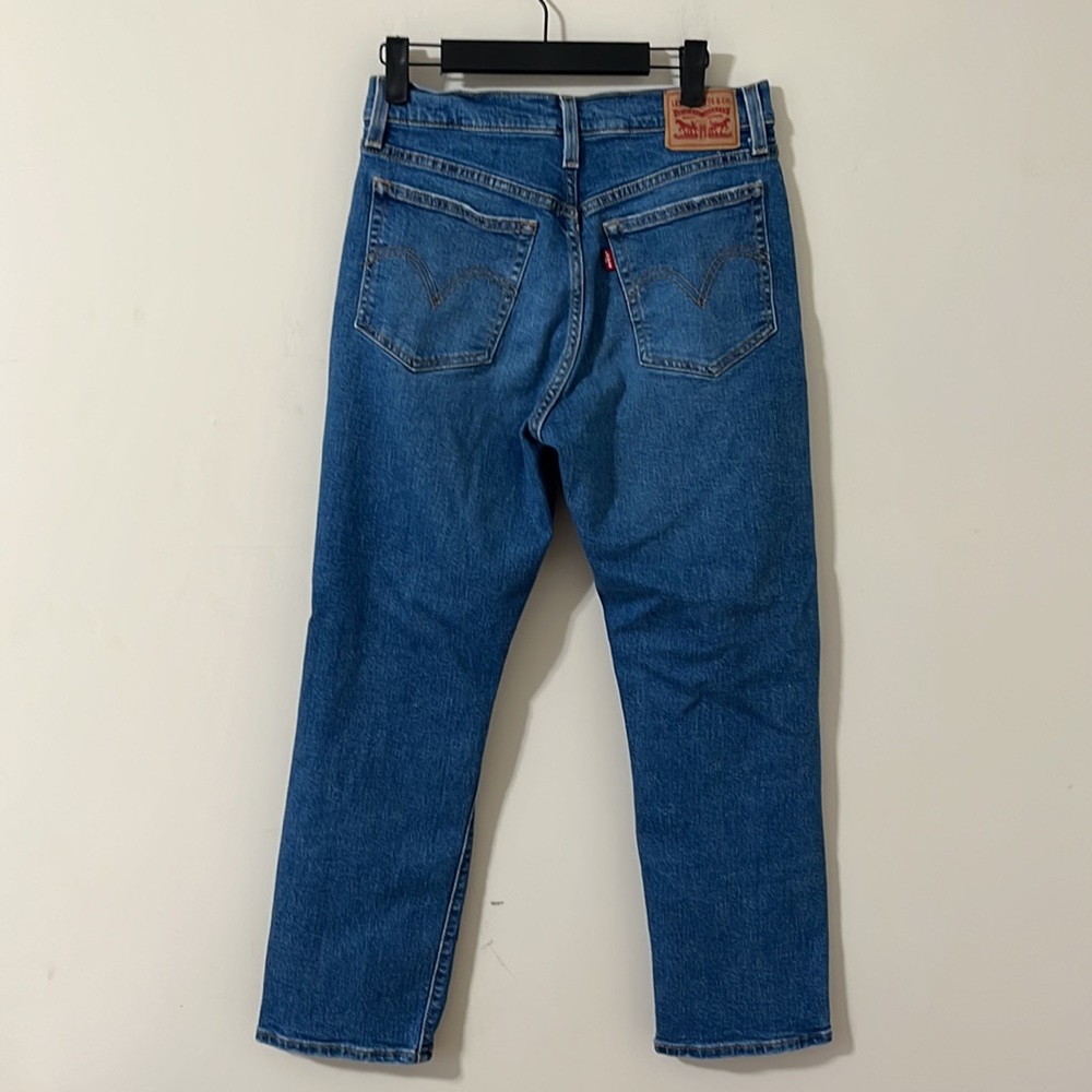 Levi’s Wedgie Straight High Rise Medium Wash Denim Jeans Size 29 - Picture 7 of 11